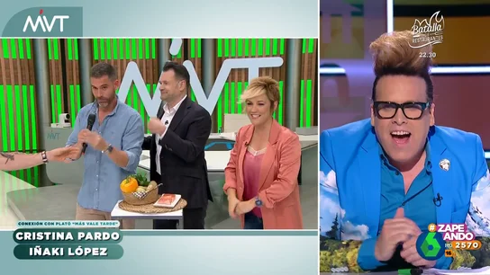 La confesión de Torito a Iñaki López y Cristina Pardo sobre Pablo Ojeda: "El cocinero que tenéis está buenísimo" La confesión de Torito a Iñaki López y Cristina Pardo sobre Pablo Ojeda: "El cocinero que tenéis está buenísimo"