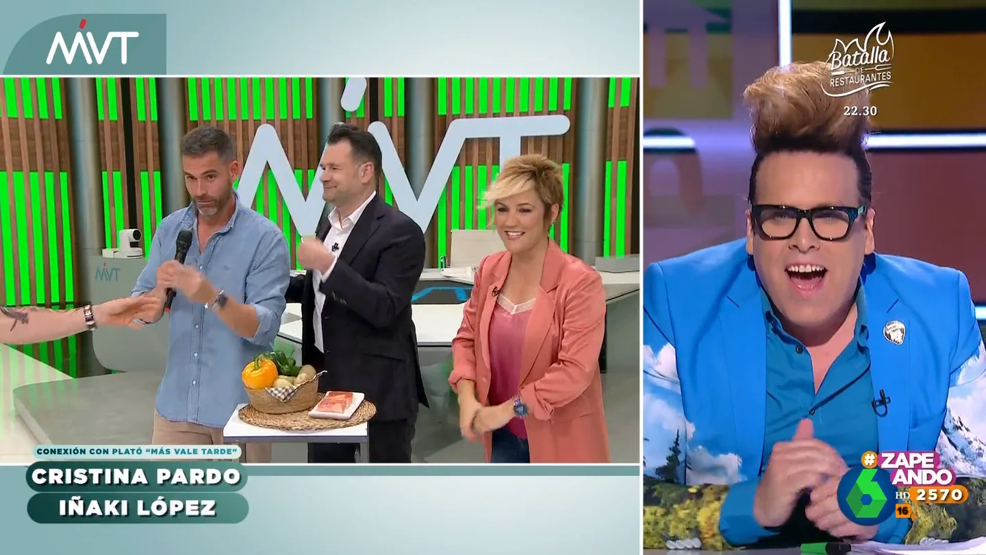 La confesión de Torito a Iñaki López y Cristina Pardo sobre Pablo Ojeda: "El cocinero que tenéis está buenísimo" La confesión de Torito a Iñaki López y Cristina Pardo sobre Pablo Ojeda: "El cocinero que tenéis está buenísimo"