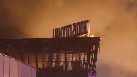 Imagen del edificio del atentado en Moscú Imagen del edificio del atentado en Moscú