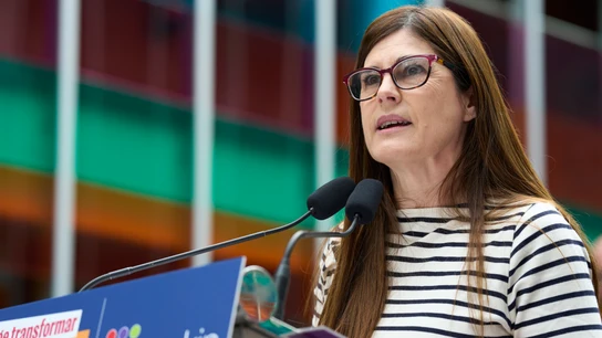 La candidata a lehendakari, Miren Gorrotxategi, durante un acto de Elkarrekin Podemos-Alianza Verde. La candidata a lehendakari, Miren Gorrotxategi, durante un acto de Elkarrekin Podemos-Alianza Verde.