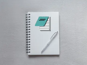 Un bloc de notas con el icono de Notepad Un bloc de notas con el icono de Notepad