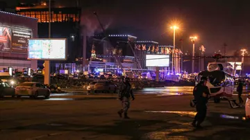 Imagen del lugar del atentado en las afueras de Moscú