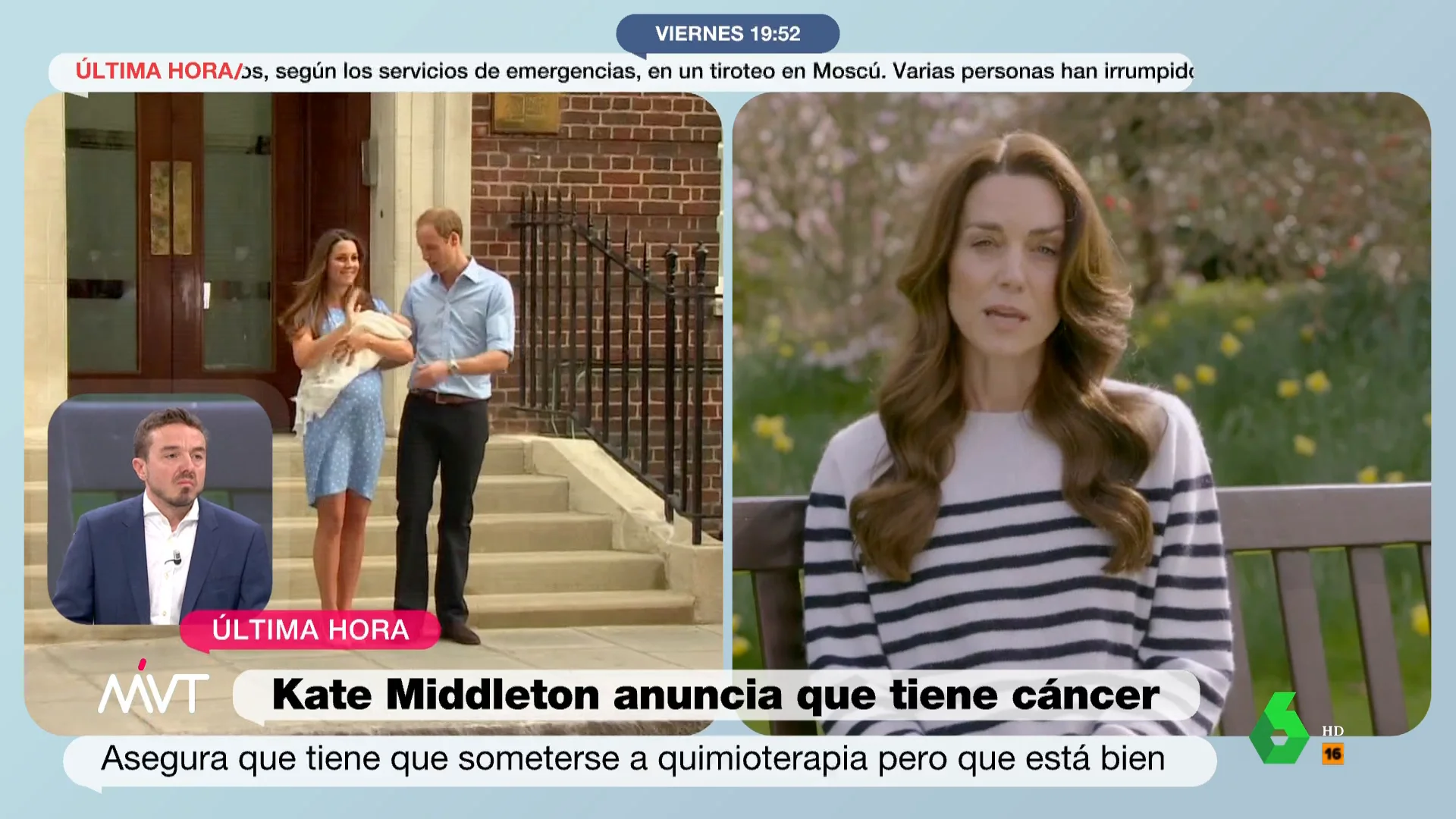 MVT - El periodista Simon Hunter relata cómo Kate Middleton quiere "proteger a sus hijos" tras anunciar que tiene cáncer