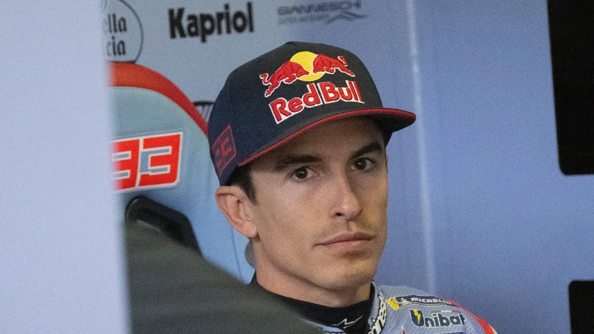 Marc Márquez, en el box de Gresini