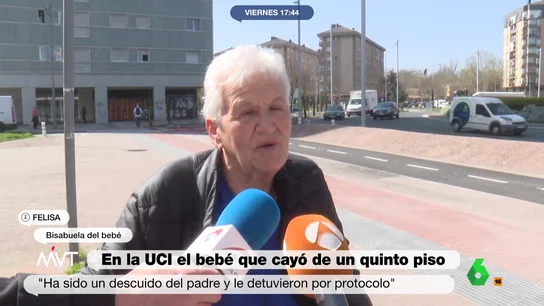 MVT - Habla la bisabuela del bebé que cayó de un quinto piso en Vitoria: "Tiene dos 'huesitos' rotos, pero el cerebro está muy bien" MVT - Habla la bisabuela del bebé que cayó de un quinto piso en Vitoria: "Tiene dos 'huesitos' rotos, pero el cerebro está muy bien"