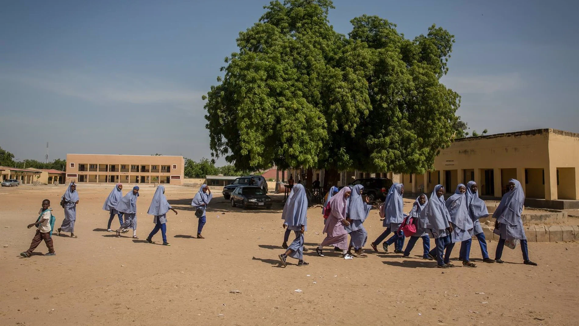 Imagen de archivo de alumnos en una escuela en Nigeria
