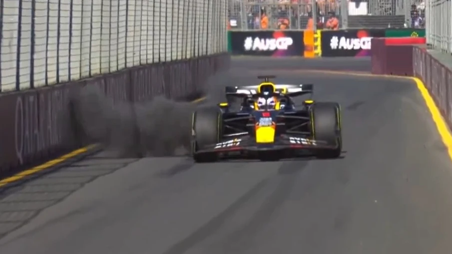 La explosión del freno de Verstappen en Australia