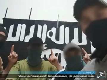 Daesh difundió un vídeo y una imagen de los cuatro presuntos responsables del atentado en Moscú