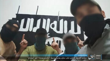 Daesh difundió un vídeo y una imagen de los cuatro presuntos responsables del atentado en Moscú