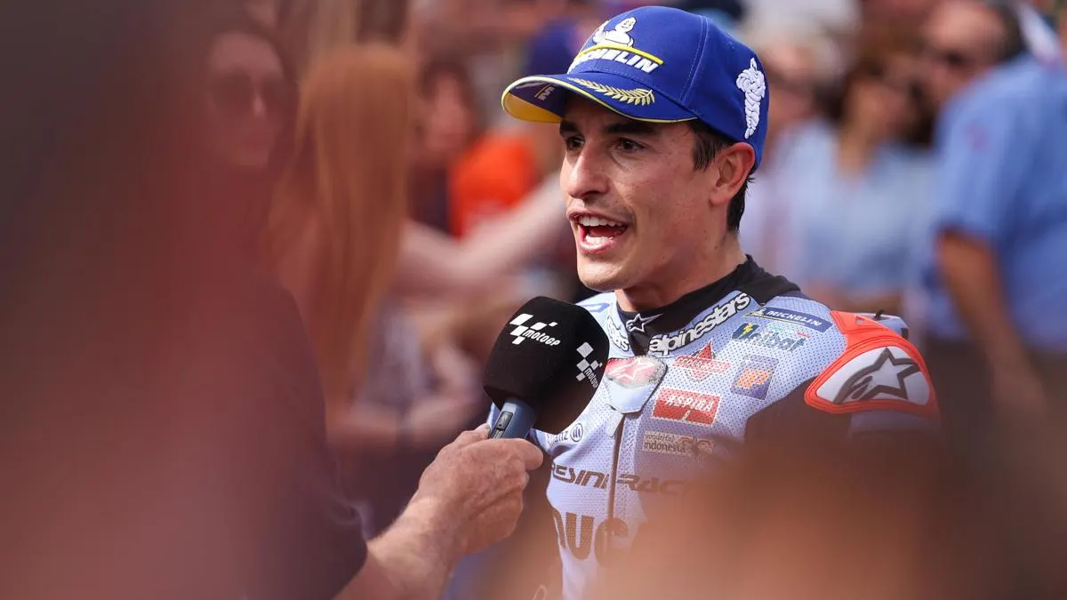 Marc Márquez, ante los medios