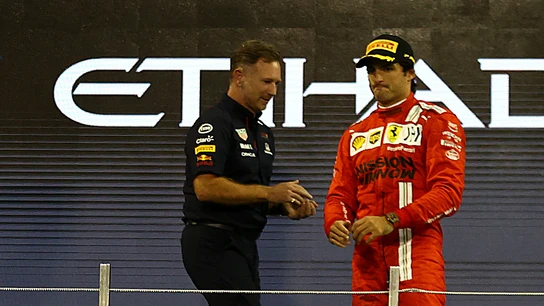 Christian Horner y Carlos Sainz Christian Horner y Carlos Sainz