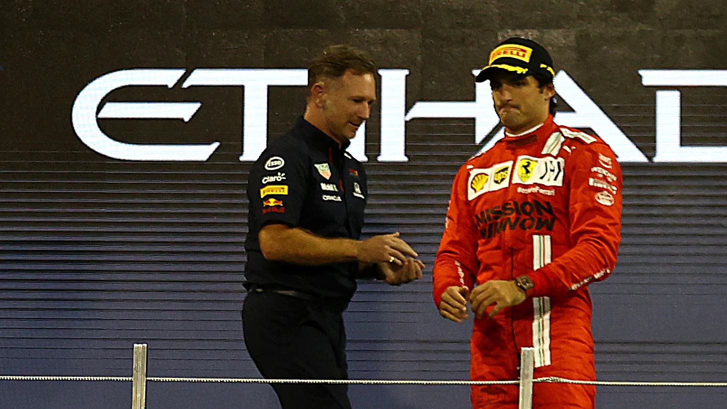 Christian Horner y Carlos Sainz
