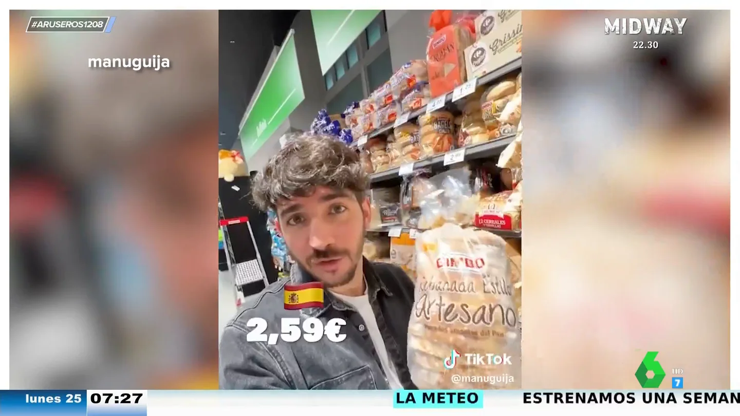 El viral de TikTok que compara los precios de los supermercados en España y Argentina: "Este es el pan que come la casta" El viral de TikTok que compara los precios de los supermercados en España y Argentina: "Este es el pan que come la casta"