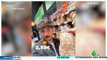 El viral de TikTok que compara los precios de los supermercados en España y Argentina: "Este es el pan que come la casta"