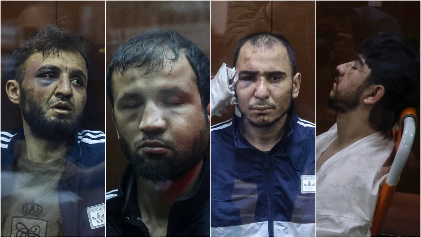 Imagen de los cuatro detenidos como autores del atentado en Moscú Imagen de los cuatro detenidos como autores del atentado en Moscú