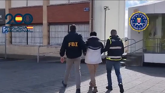 Imagen de la detención del fugitivo de Estados Unidos Imagen de la detención del fugitivo de Estados Unidos