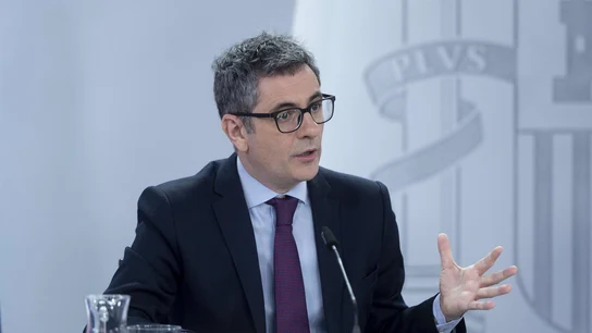 El ministro de Presidencia, Félix Bolaños, en la rueda de prensa posterior al Consejo de Ministros El ministro de Presidencia, Félix Bolaños, en la rueda de prensa posterior al Consejo de Ministros