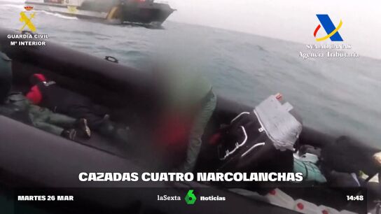 cazadas cuatro narcolanchas