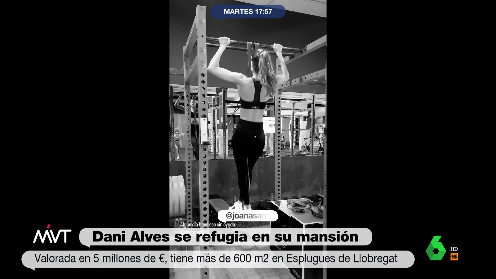 Cristina Pardo explica en este vídeo que Joana Sanz, la mujer de Dani Alves, ha hecho una publicación en sus redes para dejar claro que no se encuentra en la casa que comparte con el futbolista, en la que se ha refugiado tras salir de prisión.