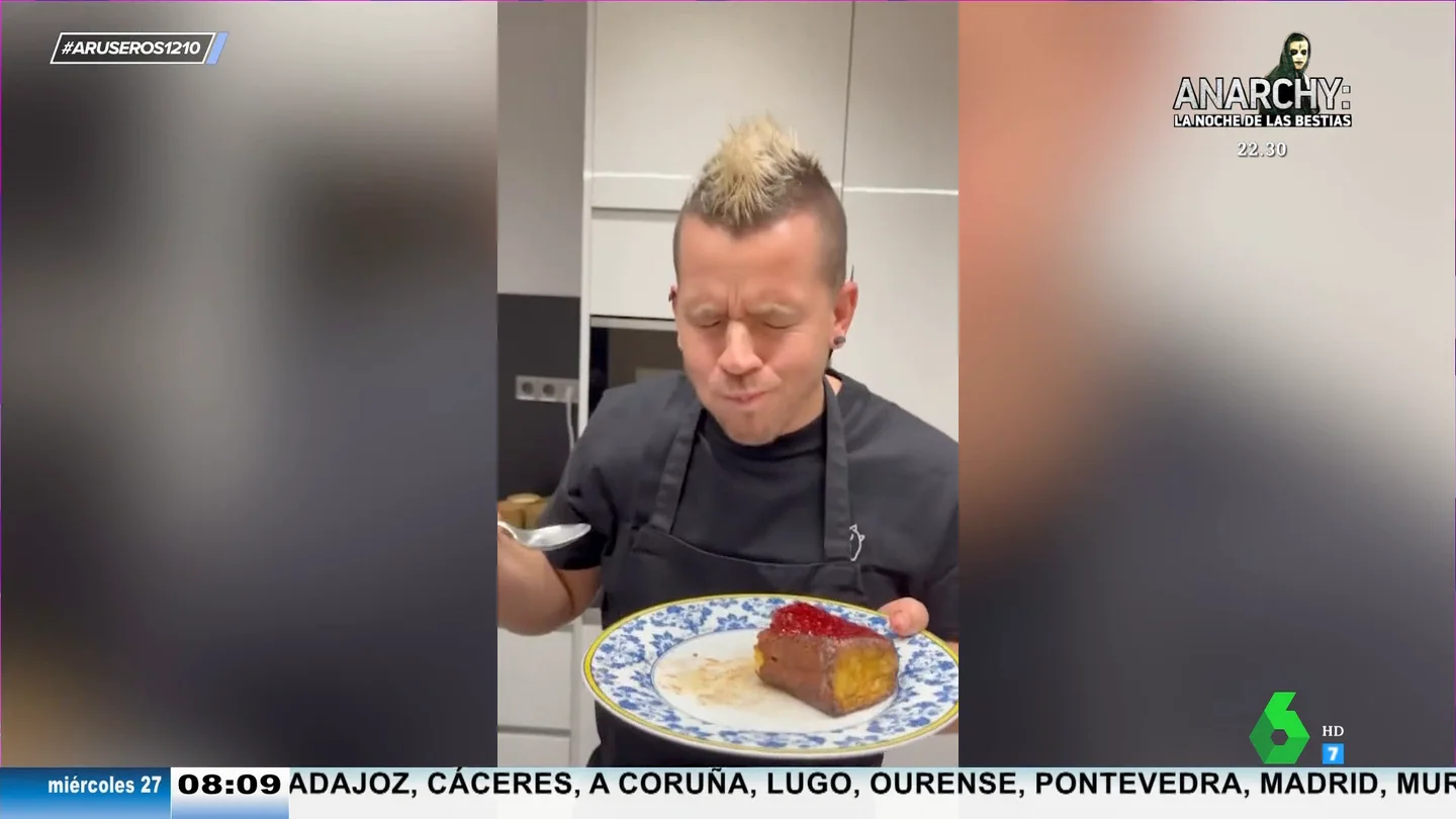 Dabiz Muñoz te enseña a hacer la torrija perfecta: "Os voy a joder la dieta a todos" Dabiz Muñoz te enseña a hacer la torrija perfecta: "Os voy a joder la dieta a todos"