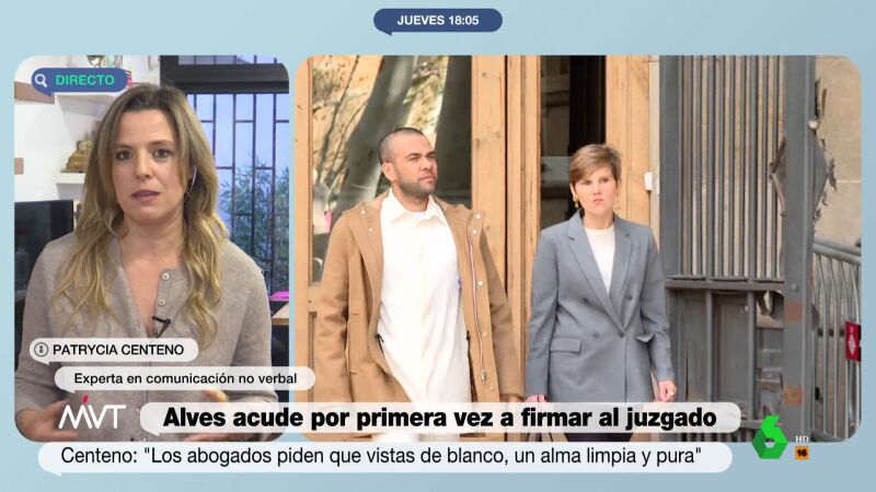 La experta Patrycia Centeno explica por qué Alves viste de blanco: "Los abogados lo piden. Pareces un alma limpia y pura"