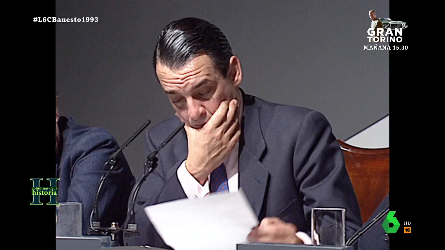 La bronca de los accionistas a Mario Conde antes de la intervención de Banesto En este vídeo, que ahora recupera laSexta Columna, el programa recuerda cómo fue la tensa junta de accionistas de Banesto meses antes de la intervención del banco, con los accionistas encendidos y un Mario Conde exultante.