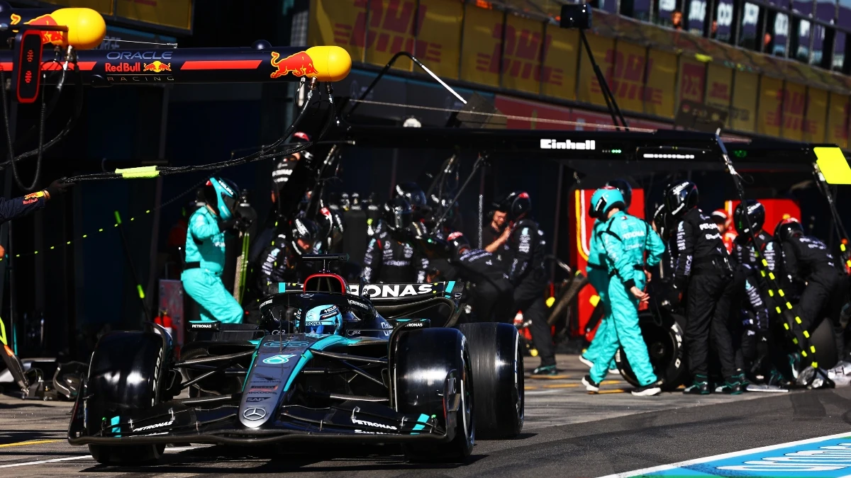 George Russell, en el Mercedes