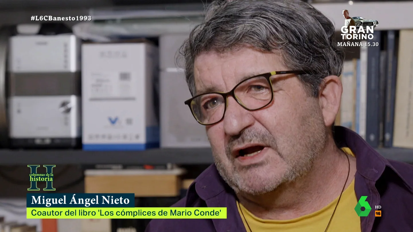 Miguel Ángel Nieto recuerda las represalias por su libro sobre Banesto El periodista Miguel Ángel Nieto, el primero que destapó la crisis en Banesto, recordaba en este vídeo, que ahora recupera laSexta Columna, las represalias, visibles e invisibles que sufrió antes y después de la publicación de su libro sobre el banco.