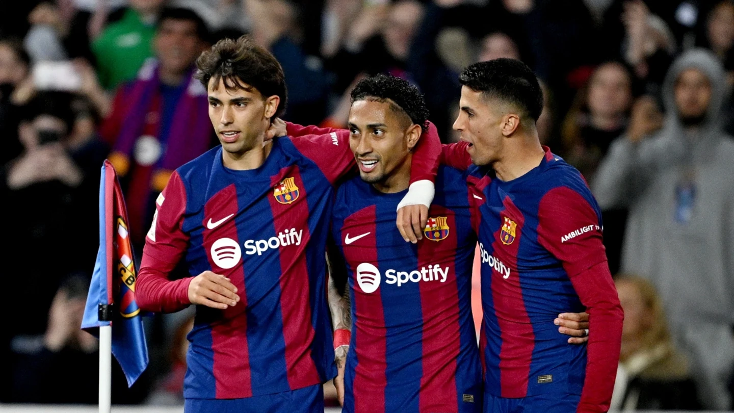 Joao Félix celebra un gol del Barça Joao Félix celebra un gol del Barça