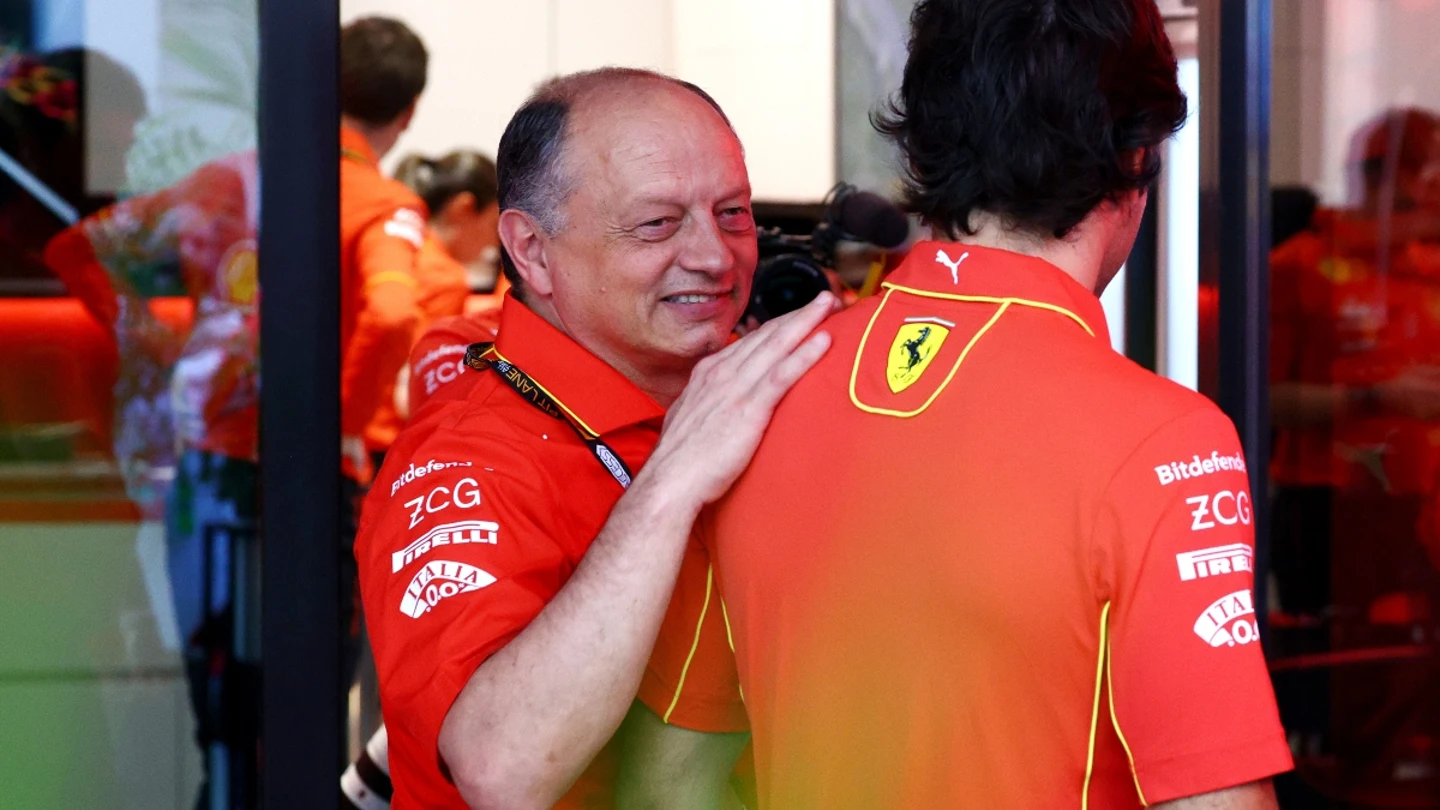 Fred Vasseur, con Carlos Sainz Fred Vasseur, con Carlos Sainz