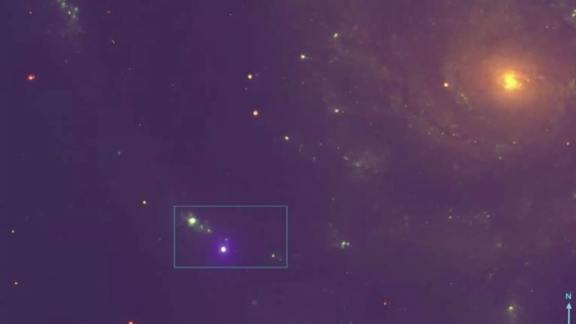 Imagen de SN 2023ixf, una supernova supergigante roja