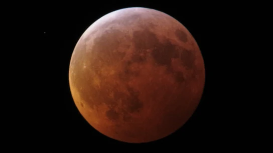Un eclipse lunar total en Estados Unidos. Un eclipse lunar total en Estados Unidos.