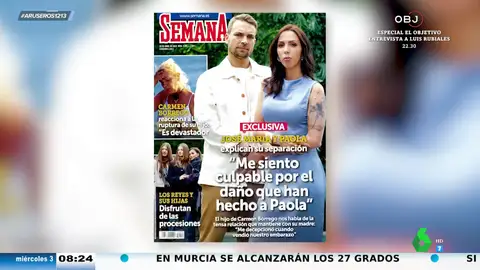El hijo de Carmen Borrego carga contra su madre tras su separación: "Me siento culpable por el daño que han hecho a Paola"