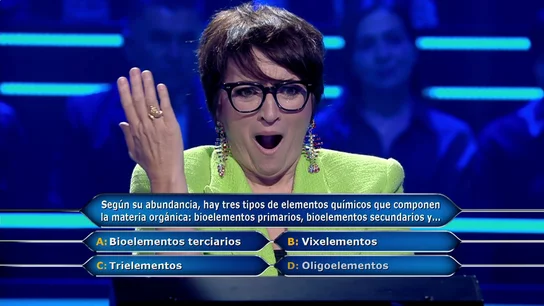 El mal rato de Silvia Abril en ¿Quién quiere ser millonario? "Se me seca la boca de lo mal que lo estoy pasando" El mal rato de Silvia Abril en ¿Quién quiere ser millonario? "Se me seca la boca de lo mal que lo estoy pasando"