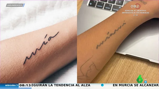 Laura Escanes cambia su tatuaje dedicado a Risto Mejide: así modifica 'Mía' por 'Miami' Laura Escanes cambia su tatuaje dedicado a Risto Mejide: así modifica 'Mía' por 'Miami'