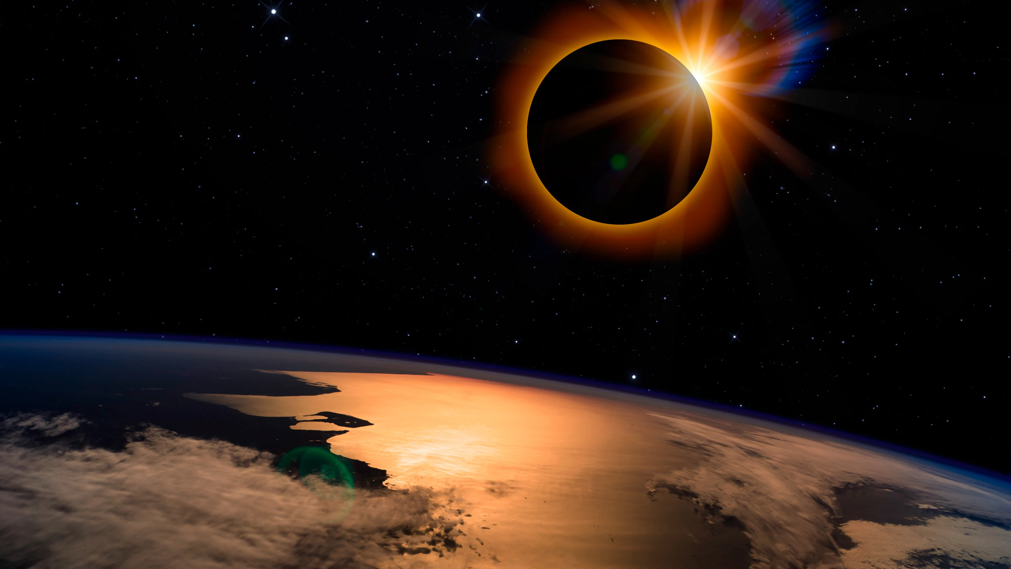 Eclipse solar sobre la tierra Eclipse solar sobre la tierra