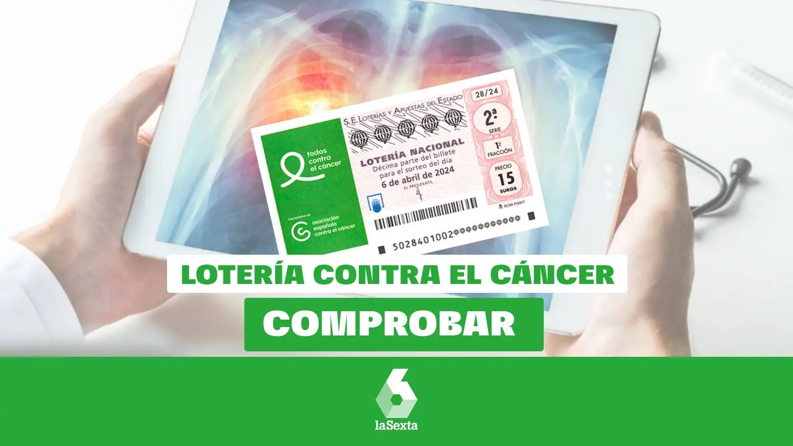 Comprueba los resultados de la Lotería Nacional contra el Cáncer del 6 de abril de 2024