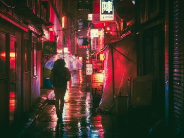 Una calle de Osaka, Japón