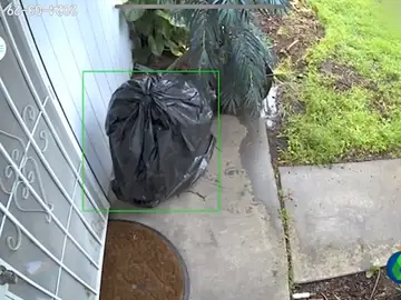 Un ladrón se disfraza de bolsa de basura para robar