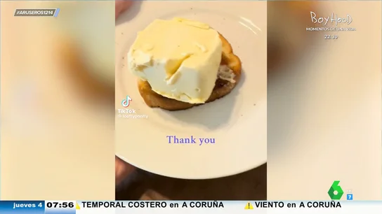 ARÚS: Le pide a su hija una tostada con mantequilla para desayunar... y esto es lo que le prepara la pequeña: "Yo veo poca mantequilla" ARÚS: Le pide a su hija una tostada con mantequilla para desayunar... y esto es lo que le prepara la pequeña: "Yo veo poca mantequilla"