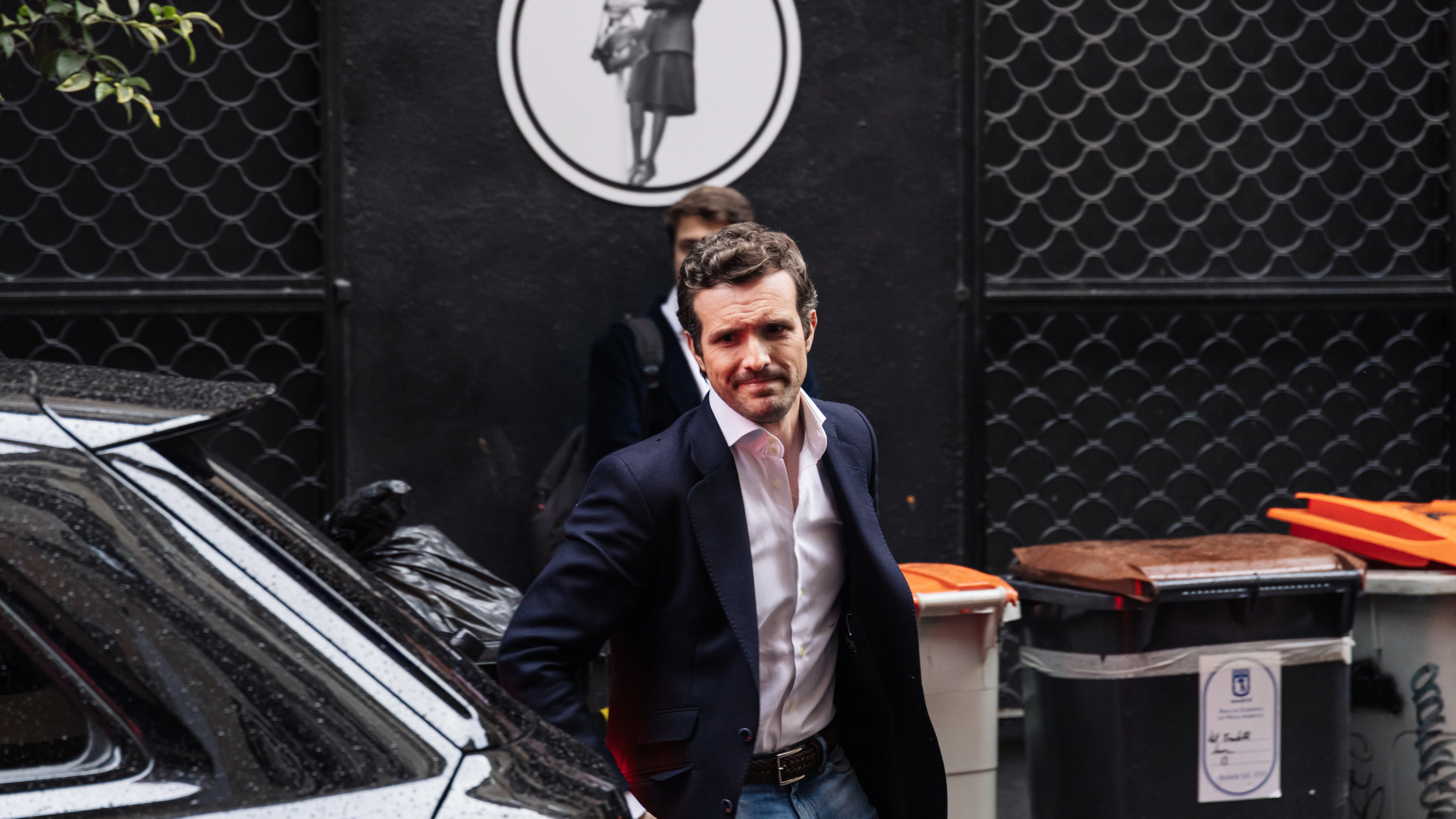 El expresidente del Partido Popular, Pablo Casado, a su llegada a la presentación del nuevo medio de comunicación digital Artículo 14, en el Espacio Larra, a 8 de abril de 2024, en Madrid (España).