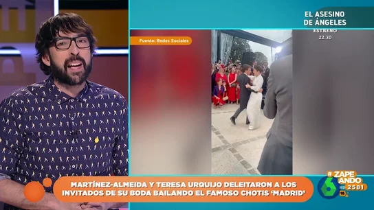 Así califica Quique Peinado el baile nupcial de Martínez-Almeida y Teresa Urquijo: "Es como una tabla de gimnasia" Así califica Quique Peinado el baile nupcial de Martínez-Almeida y Teresa Urquijo: "Es como una tabla de gimnasia"