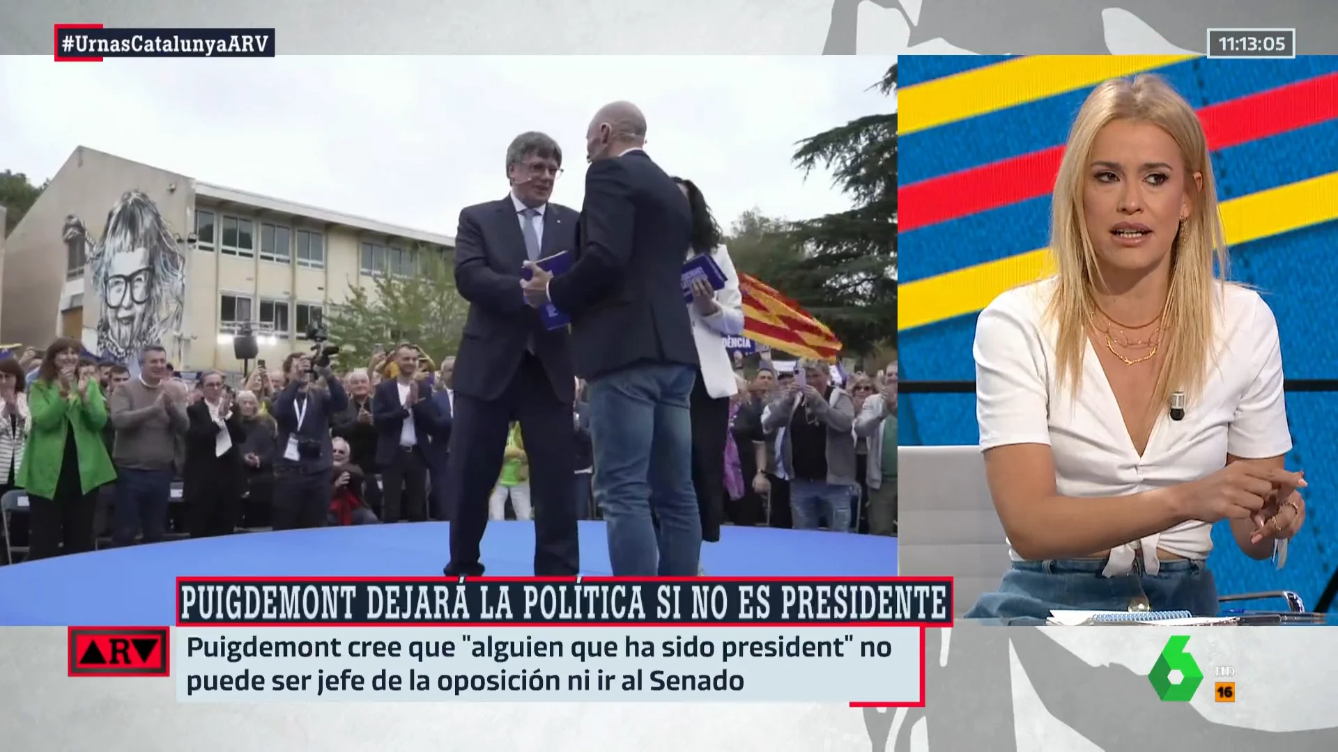 ARV- Afra Blanco explica cuáles son los elementos que los catalanes "juzgarán" sobre Puigdemont ARV- Afra Blanco explica cuáles son los elementos que los catalanes "juzgarán" sobre Puigdemont
