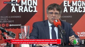 Puigdemont en una entrevista en RAC 1