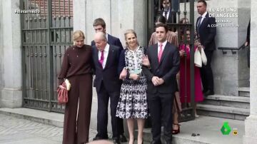 "¡Froilán, eres mi verdadero rey": el grito de Isma Juárez delante del rey Juan Carlos y las infantas en la boda de Almeida