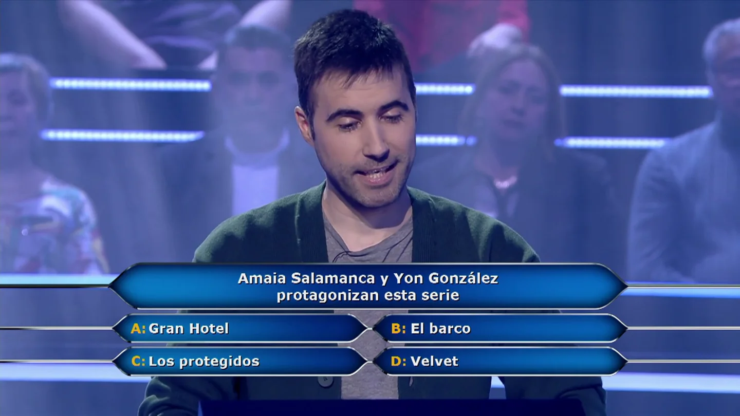 Amaia Salamanca y Yon González 'obligan' a gastar un comodín a un concursante de ¿Quién quiere ser millonario?: "Tengo que hacer caso al público" Amaia Salamanca y Yon González 'obligan' a gastar un comodín a un concursante de ¿Quién quiere ser millonario?: "Tengo que hacer caso al público"