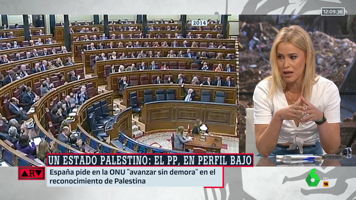 ARV- Afra Blanco, sobre el cambio de postura del PP acerca del reconocimiento del Estado palestino: "Aznar habla, y el PP tiembla" ARV- Afra Blanco, sobre el cambio de postura del PP acerca del reconocimiento del Estado palestino: "Aznar habla, y el PP tiembla"