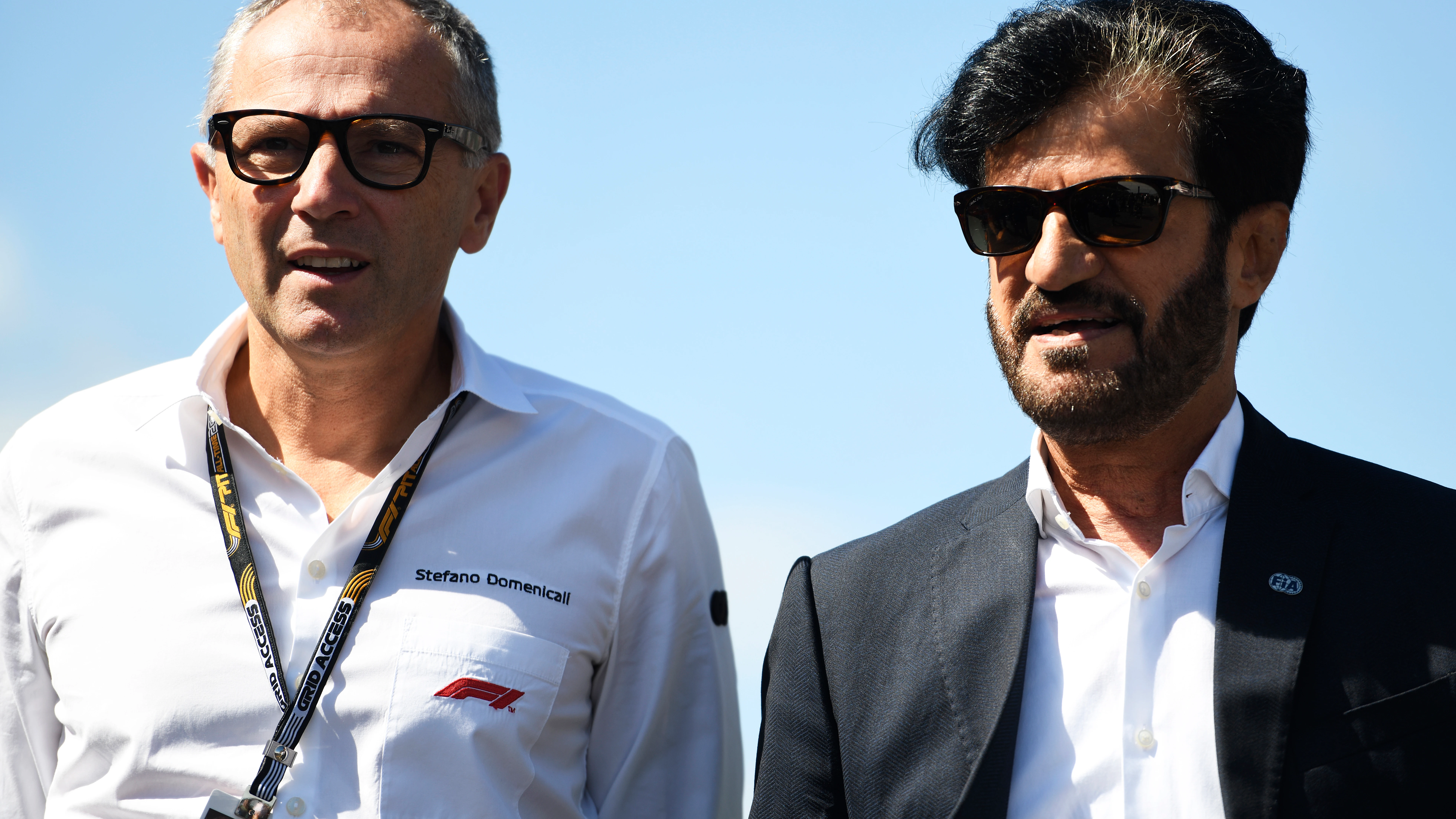 Stefano Domenicali, presidente de la F1 y Ben Sulayem, presidente de la FIA