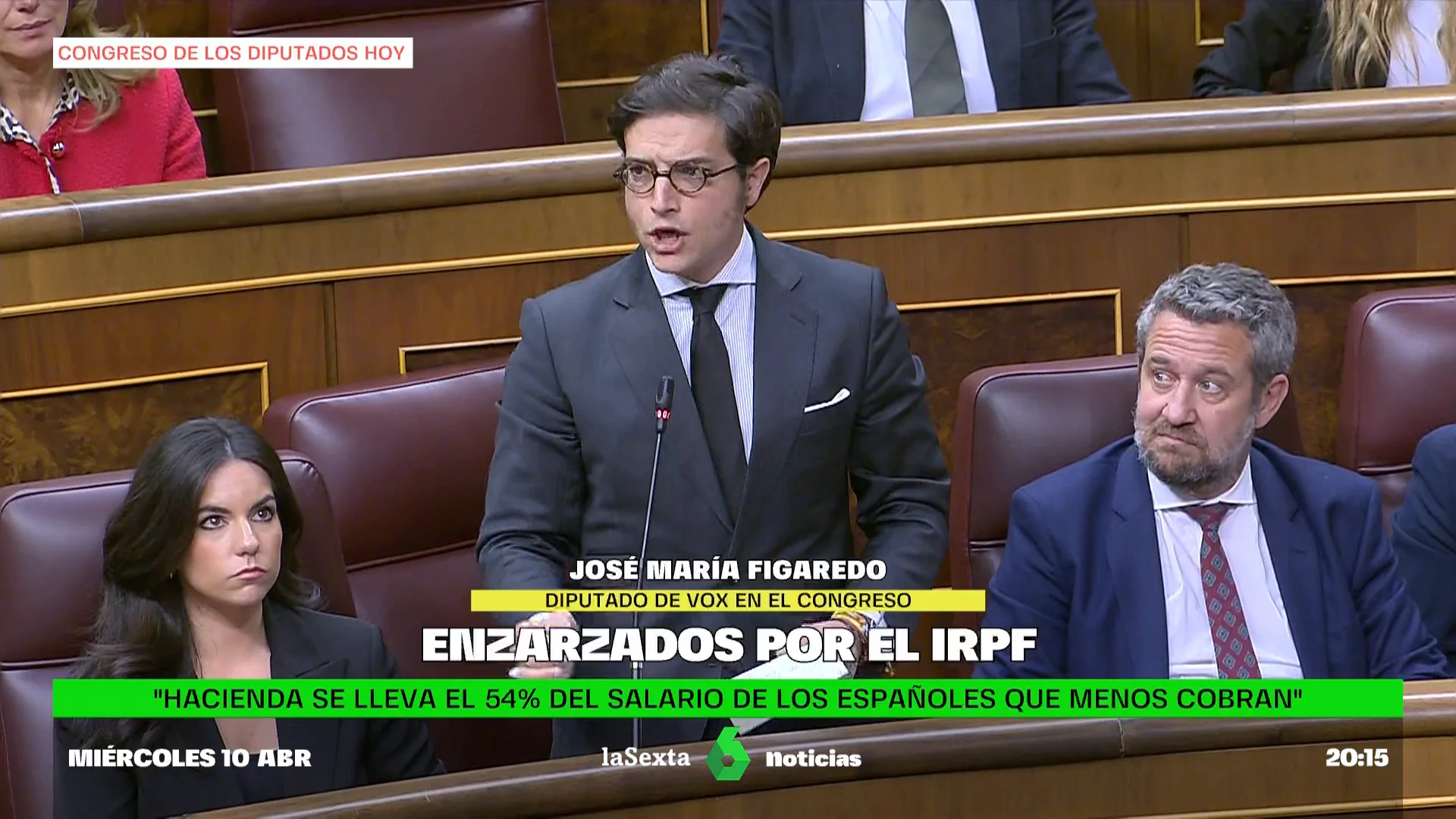 Ridículo de un diputado de Vox al asegurar que alguien que cobra el salario mínimo paga el 54% de IRPF