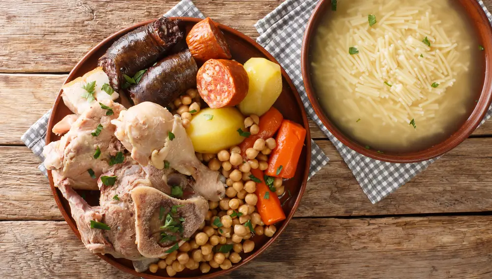 Plato de cocido madrileño Plato de cocido madrileño